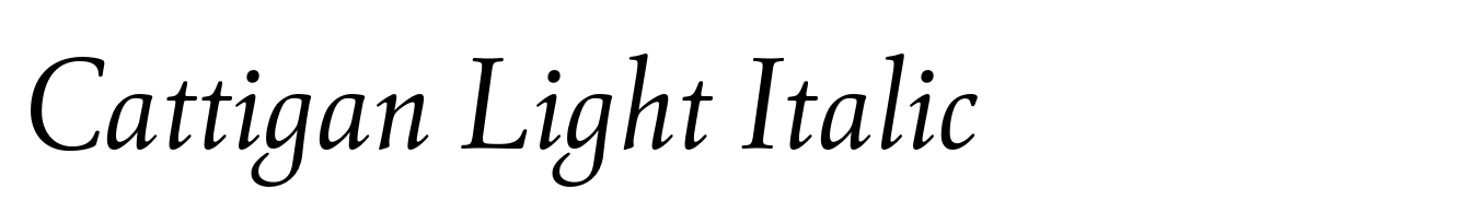 Cattigan Light Italic